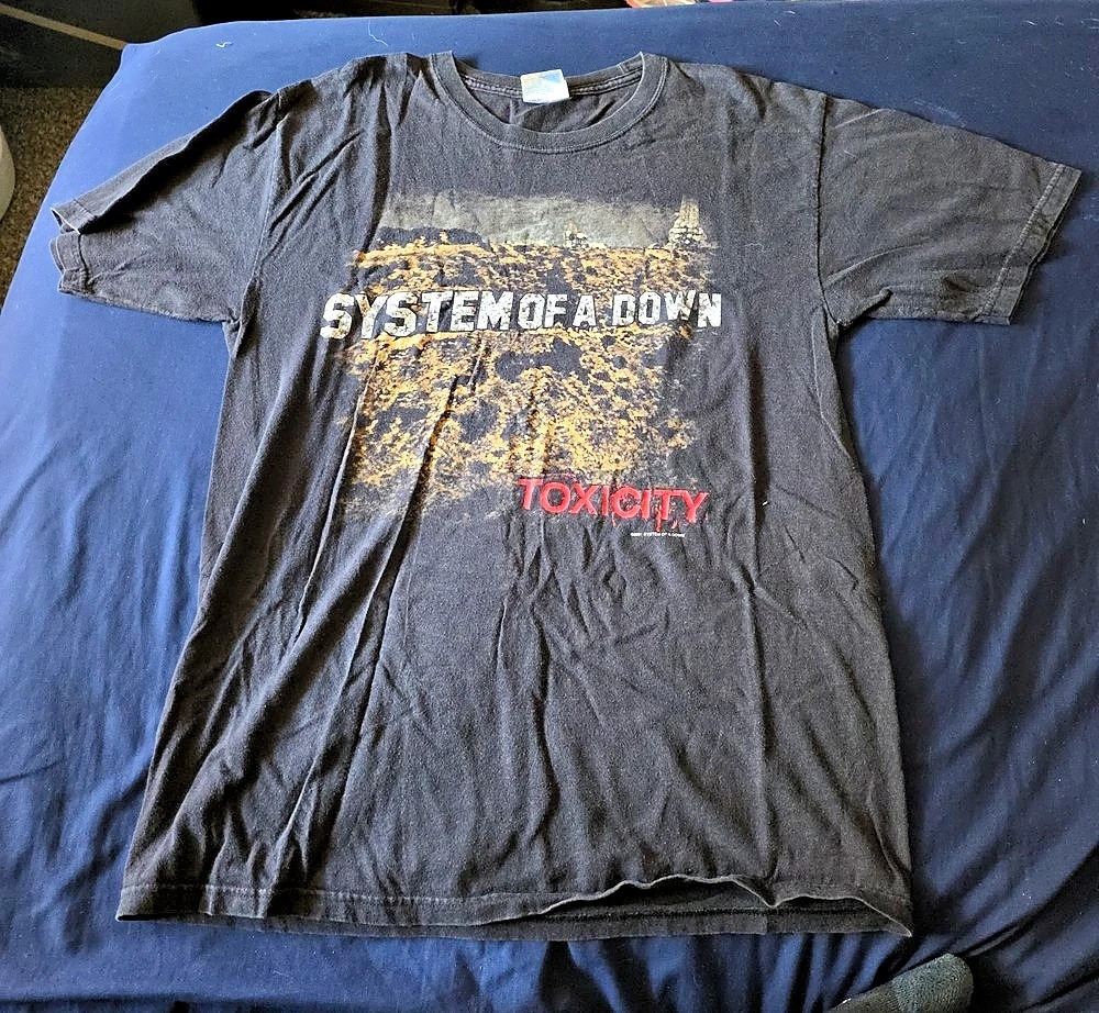 System of a Down Toxicity Album T-Shirt Graphic Tee Black